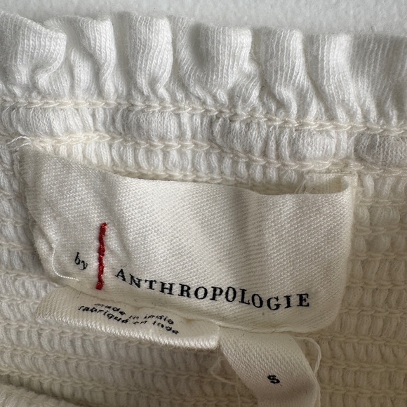 Anthropologie Smocked Top with embellished and embroidered sleeves, boho spring - Picture 9 of 9